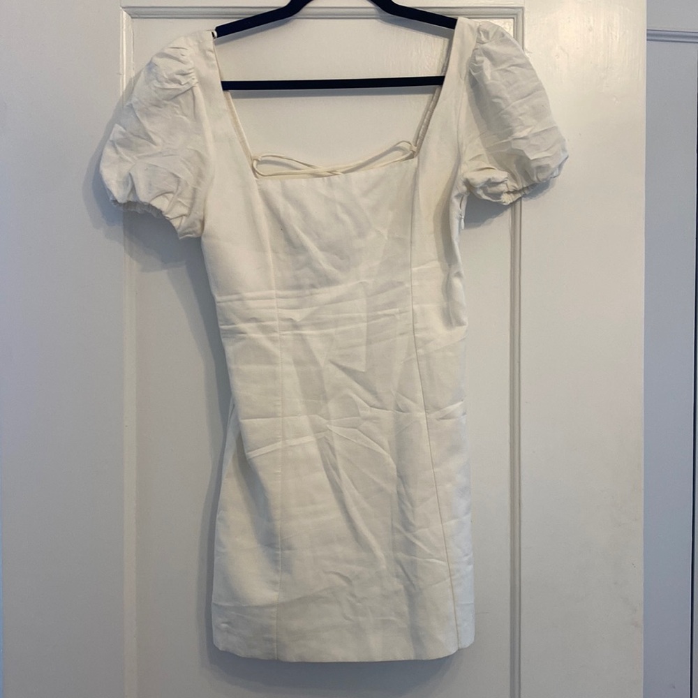 Mini White Linen Zara Dress